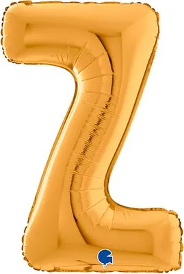 Image de Lettre géante ballon plastique 26"/66cm | Or #Z