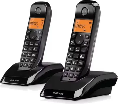 Produktbild von Motorola S12 Duo DECT-Telefon Anrufer-Identifikation Schwarz (C69000D48O2AES/S)