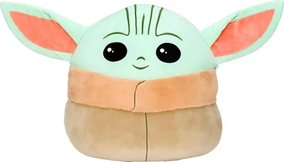 A plush toy of Grogu from Star Wars.