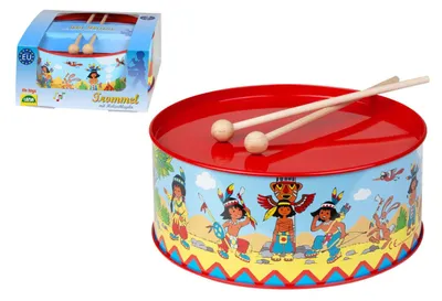 Produktbild von Bolz Indianer, Spielzeug-Musikinstrument, Trommel, 3 Jahr(e), Mehrfarbig