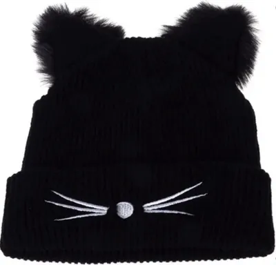 Immagine prodotto di Berretto Cat - Nero: Eleganza Invernale KP6863