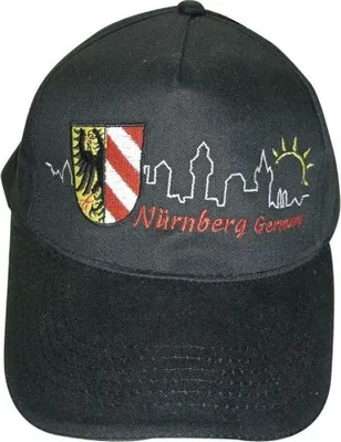 Produktbild von Baseballcap mit Einstickung - Wappen Nürnberg Germany Silhouette - 68835 schwarz