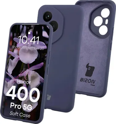 Produktbild von Silikon Handyhülle für Honor 400 Pro, Bizon Soft Case, Dunkelblau
