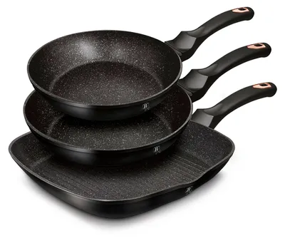Zdjęcie produktu dla Berlinger Haus zestaw patelni 3-el. 20/24/28cm Black Rose BH6156