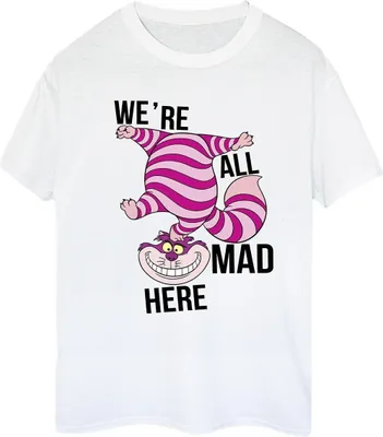 Productafbeelding van Disney - "Alice in Wonderland - All Mad Here" T-shirt voor dames, model BI9058 (maat S), wit