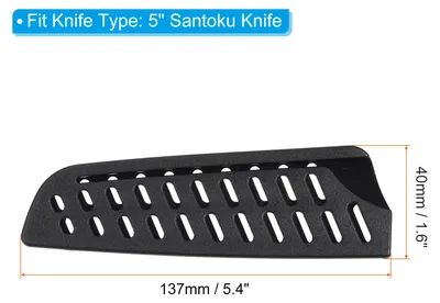 Produktbild von 5 Stš¹ck 137x40mm Messerschutzhš¹lle fš¹r 127mm/5" Santokumesser, Universal Messerscheide aus PP Kunststoff Klingenschutz Messerhš¹lle fš¹r Kš¹chen Haushalt Hotel Esszimmer, Schwarz