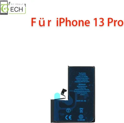 Produktbild von Ersatz Akku für iPhone 13 Pro 3095mAh ohne Fehlermeldung ohne Löten Accu Batterie