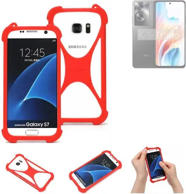 Produktbild von K-S-Trade Handy-Hülle kompatibel mit Oppo A2 Schutz-Hülle Bumper Silikon Schutz Hülle Cover Case Silikoncase Silikonbumper TPU Softcase Smartphone,