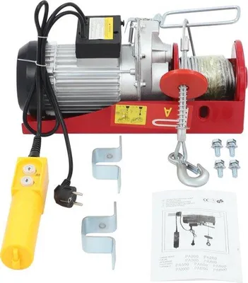 Imagen del producto de Grúa eléctrica - 1300 W - Capacidad de elevación: 400 kg - Altura de elevación: 12 m - Fabricada en acero y aluminio