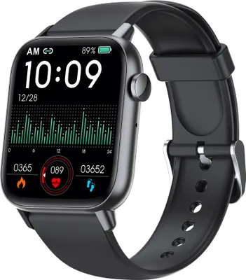 Produktbild von Levowatch DOITX2 Smartwatch (1,7 Zoll), Telefonie-Funktion, Thermometer, HD 380x320p, Echtzeit-Herzfrequenz, Alu-Umrandung, 24 Sportmodi, Wechselband (Schwarz / Herren / Unisex)