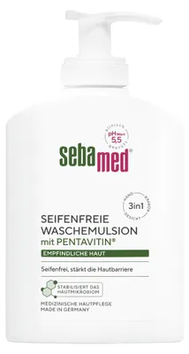Obrázek produktu pro Sebamed Emulze k čištění pleti bez mýdla, vhodná pro citlivou pokožku, 200 ml