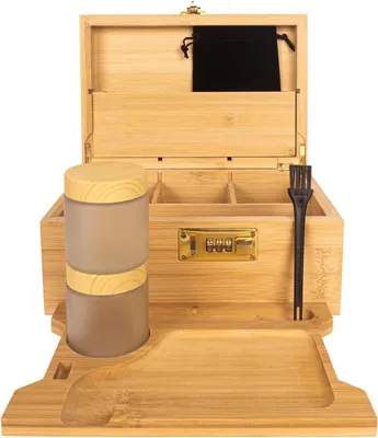 Image de Boîte de rangement avec serrure à combinaison numérique, lot de 3, en bois, pour outils