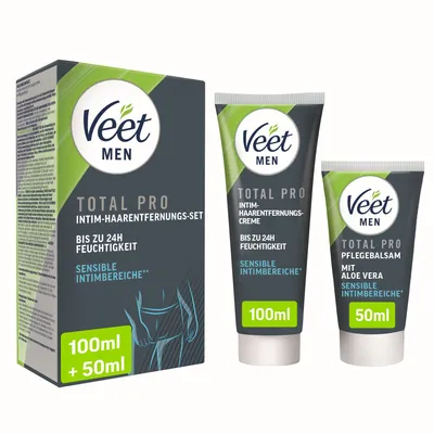 Image de Kit d'épilation intime pour hommes Veet Men - tube de 100 ml & baume de 50 ml