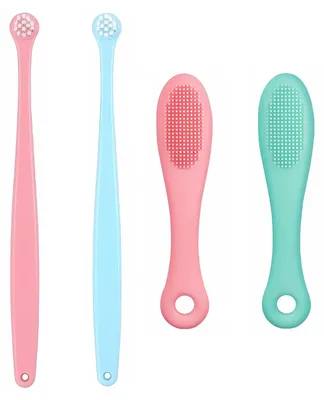 Produktbild von Set mit 4 Zahnbürsten für Haustiere – geeignet für kleine Haustiere