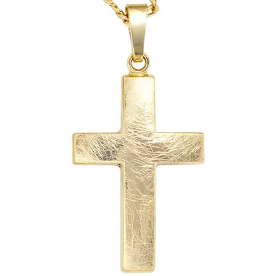 Produktbild von JOBO Anhänger Kreuz 333 Gold Gelbgold eismatt