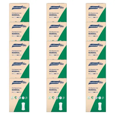 Produktbild von Vuokkoset BIO Slipeinlagen NORMAL 390 Stk. | Vorteilspack, 100% Baumwolle, Biodegradierbar, Hypoallergen, Chlorfrei