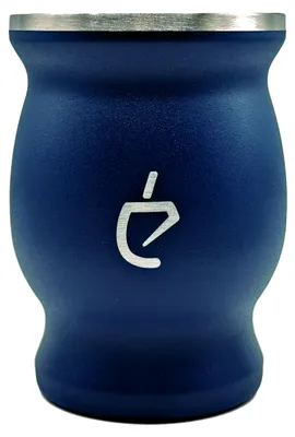 Image de Tasse à yerba maté Un Mate Wave 230 ml – gobelet isotherme bleu en acier inoxydable 18/8