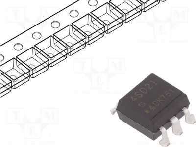 Immagine prodotto di 1 x Optotriac 5kV, canali: 1 PC4SD21YXPDH, Optotriac con 6 canali, adatti per commutazione a zero