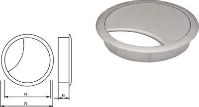 Produktbild von 80 mm Kabeldurchführung RAL9006