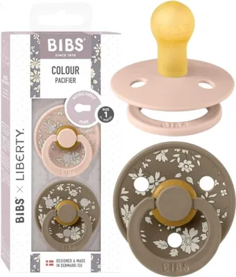 Produktbild von BIBS Liberty Beruhigungssauger Schnuller Hevea Kautschuk Naturform 2er Capel Blush S