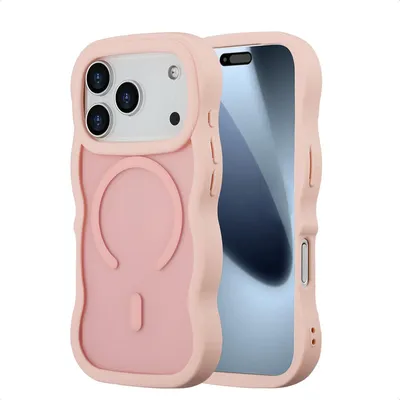 Produktbild von Selencia Wavy Backcover mit MagSafe iPhone 17 Pro - Soft Pink
