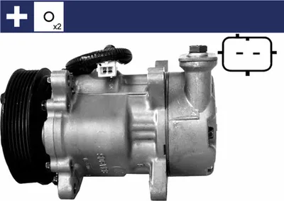 Image de Compresseur de climatisation 12 V Ø 119 mm MAHLE adapté notamment pour CITROËN SAXO