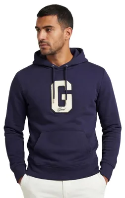 Produktbild von Gant Hoodie dunkelblau mit Print Baumwolle normale Passform