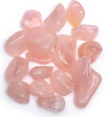 Produktbild von Getrommelter Rosenquarz Aa-Qualität – ±2x3 cm; ±500 G