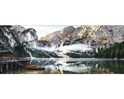 Produktbild von Glasbild Wildsee IV 125x50 cm Querformat