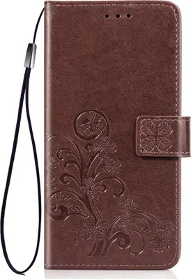 Zdjęcie produktu dla Etui na telefon komórkowy Pokrowiec ochronny Etui z klapką Uchwyt na kartę Kwiaty, Kolor: Brązowy, Wybierz model: Nokia 2.2