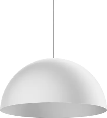 Produktbild von Pendelleuchte Cassis, moderner Halbkugel-Lampenschirm aus mattem Metall, in 40 oder 60 cm Durchmesser, E27-Fassung