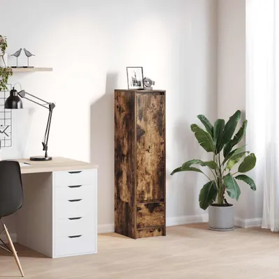 Zdjęcie produktu dla vidaXL Highboard dąb wędzony 29,5x34x119,5 cm materiał drewnopochodny
