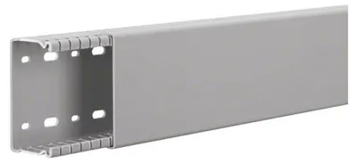 Produktbild von Hager Verdrahtungskanal aus PVC BA6 40x80mm steingrau, Kabelkanal, Grau, PVC, V0, 88 mm, 2000 mm