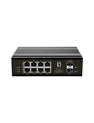 Obrázek produktu pro LevelOne Switch 10Port Gigabit PoE DIN-Rail -40°C až 75°C - Switch - 1 Gbps
