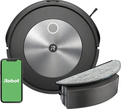Produktbild von iRobot Roomba Combo j5, Kombi, Anthrazit, Rund, 0,276 l, 0,21 l, Teppich, Harter Boden