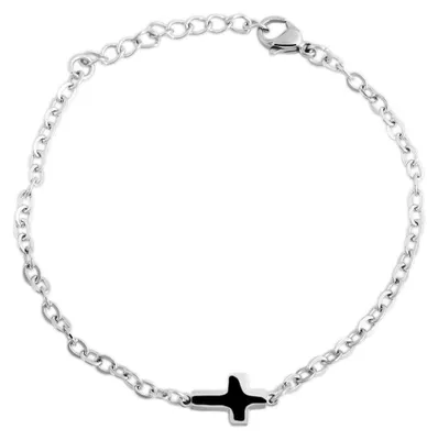 Produktbild von Akzent Kettenarmband aus Edelstahl in silberfarbig
