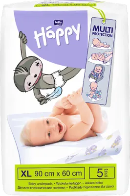 Obrázok produktu pre Bella Happy Baby hygienické vložky 90 × 60 cm (5 ks)