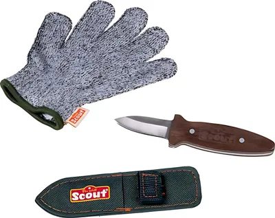Produktbild von Scout Schnitzset Messer ca.16cm u.Handsch.