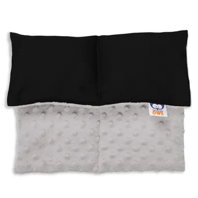 Produktbild von Sensory Owl Gewichtskissen Schoßkissen 30x40 cm 4kg Minky Schwarz Grau Therapiekissen Autismus ADHD Stressabbau