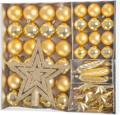Produktbild von MAGICHOME WEIHNACHTSKUGELN, 50 St., Gold, Mix