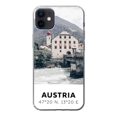 Produktbild von MuchoWow® Handyhülle Schutzhülle Hülle für iPhone 12 mini Österreich - Wasser - Alpen Silikon Softcase Handy Hülle - Bild
