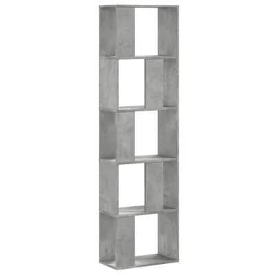 Obrázek produktu pro vidaXL Knihovna 5 polic betonově šedá 45x23,5x162,5 cm materiál na bázi dřeva