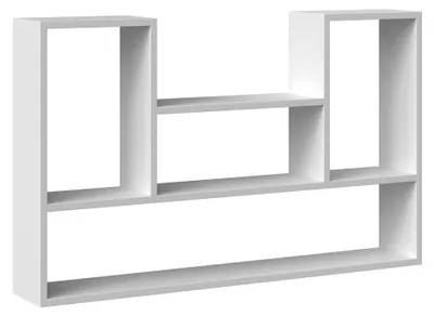 Produktbild von Topeshop BILBAO 4P BIEL, Schweberegal, Wandverteiler, Partikelbord, Weiß, Universal, 6 kg