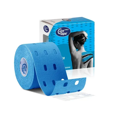 Produktbild von Cure Punch Original Kinesiology Tape, 5 cm x 5 m, blue (1 x 1 Stück)