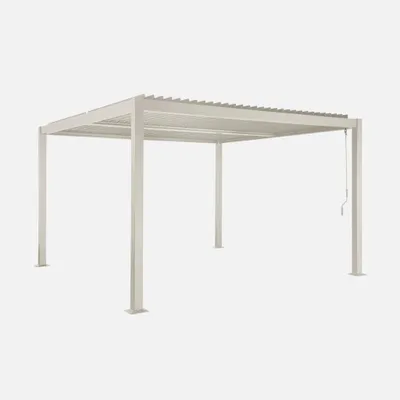 Produktbild von sweeek - Bioklimatische Pergola mit Lamellendach Palace 3,6x3,6m - Beige