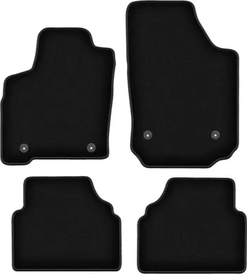 Obrázek produktu pro Velurové autokoberce na míru pro Opel Meriva A (2002-2010, minivan) černé, sada 4 ks, s úchyty