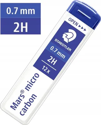 Produktbild von Staedtler Mars Micro Carbon, 2H, Grau, 0,7 mm, Mars micro 775, Graphite 779, Box, 12 Stück(e)