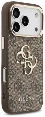 Produktbild von Guess 4g Big 4g Classic Logo Iphone 17 Pro Handyhülle Braun  Braun One Size