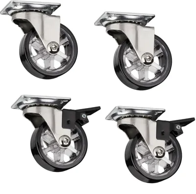 Produktbild von SOTECH Möbelrolle RAPID Ø 50 mm schwarz (2+2 Set)