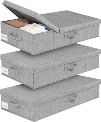 Obrázek produktu pro 3 balení 45L úložných boxů pod postel 79 x 40 x 15 cm s víkem